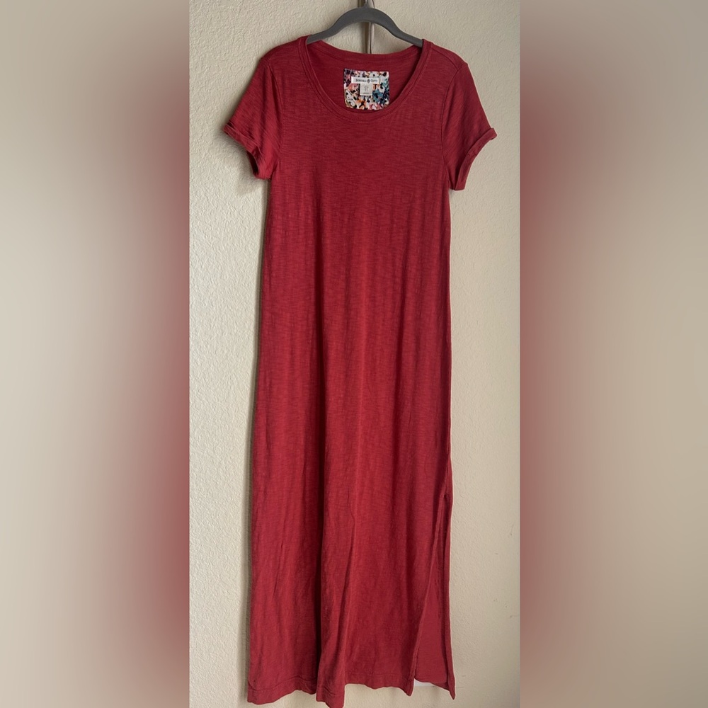 Elegant Burnt Orange Color Maxi Dress by Beacon Cove size Small